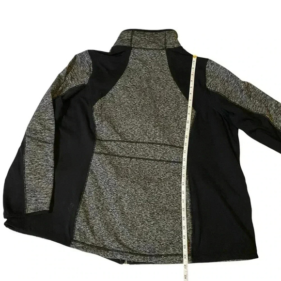 AVE Leisure Jacket Full Zip Black/Gray Hot Pink Accents Front Pockets 22/24 - Picture 15 of 16